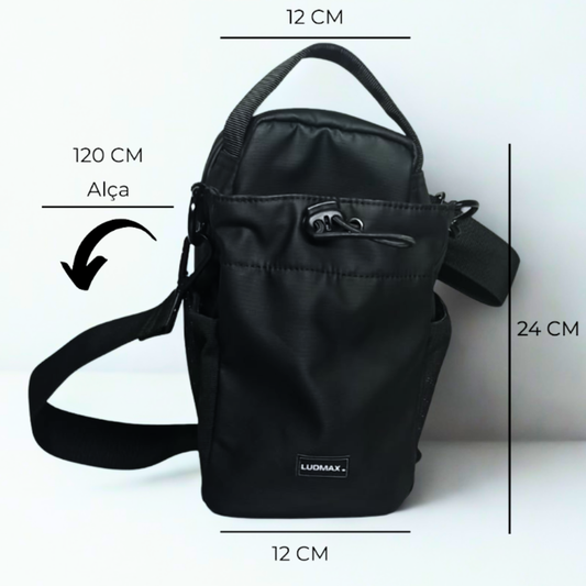 Bolsa Transversal Multifuncional Magnética Porta Garrafa e Celular Ludmax