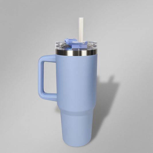 Garrafa Copo Térmico Personalizado Inox Tampa em Acrílico e Canudo 1200ml com Seu Nome Preto — foto 2