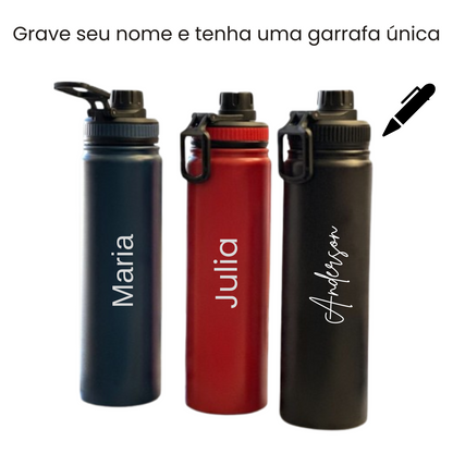 Garrafa Térmica Inox Clássica 800ml - Incluso Gravação — foto 7