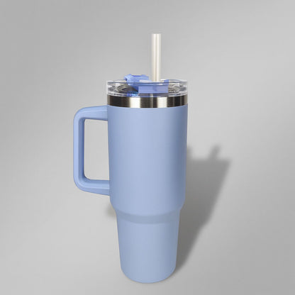 Garrafa Copo Térmico Personalizado Inox Tampa em Acrílico e Canudo 1200ml com Seu Nome Rosa — foto 3