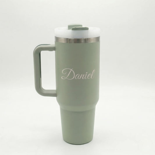 Garrafa Copo Térmico Personalizado 1200ml com Seu Nome Branco — foto 2