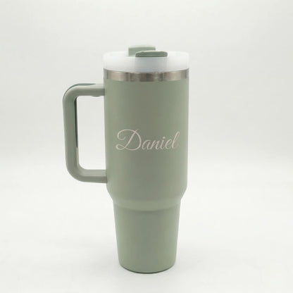Garrafa Copo Térmico Personalizado 1200ml com Seu Nome Azul Celeste — foto 2