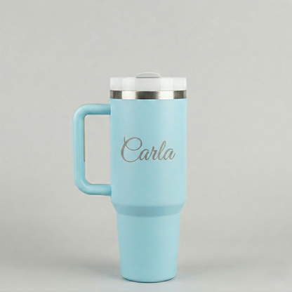 Garrafa Copo Térmico Personalizado Inox Tampa em Acrílico e Canudo 1200ml — foto 7