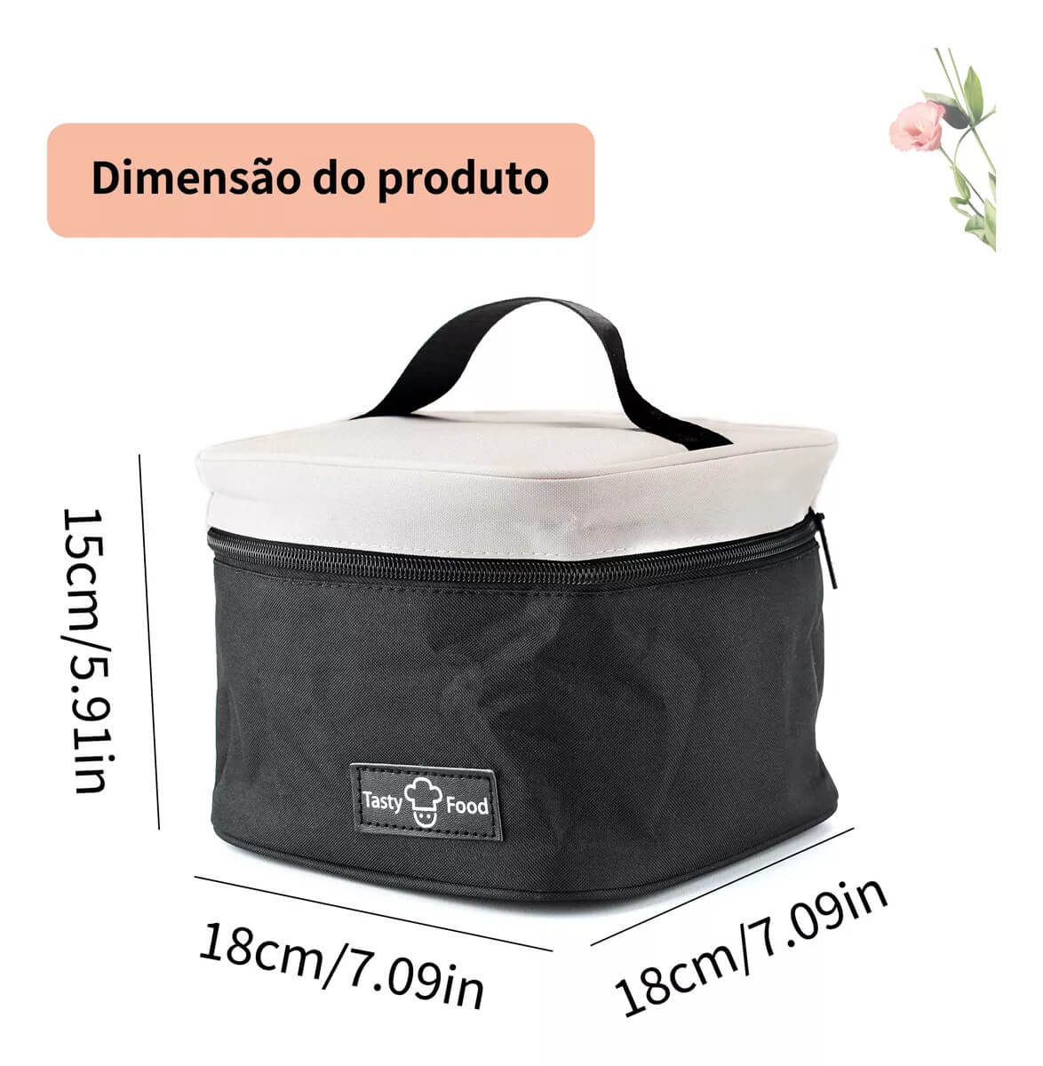 Bolsa Térmica para Marmita 4L Unissex Oxford Impermeável e Resistente