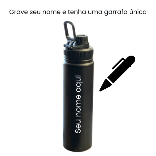 Garrafa Térmica Inox Clássica 800ml - Incluso Gravação — foto 2