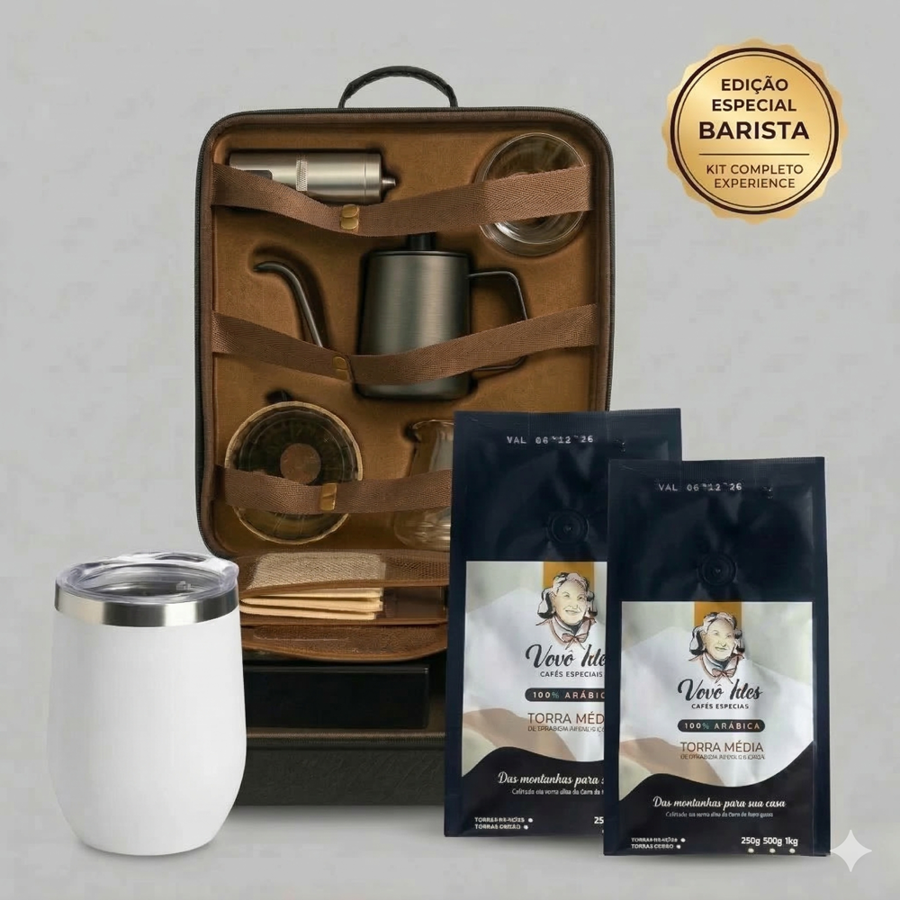 Kit Barista Completo Profissional Essência do Grão 12 Peças com Balança Digital